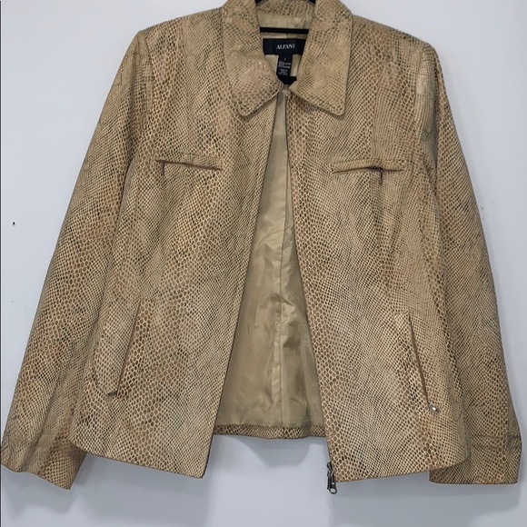 Alfani | Jackets & Coats | Alfani Embossed Leather Jacket | Poshmark